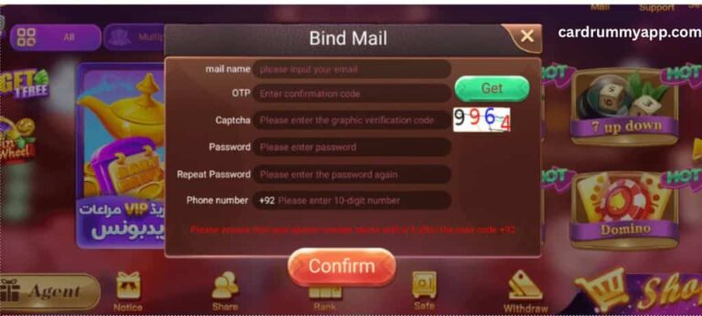 Card Rummy Account Registration